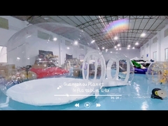 Lều bong bóng bơm hơi trong suốt với đường hầm 2m PVC trong suốt 0.8mm