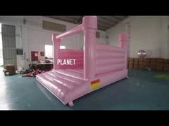 Castle Slide Inflatable Pastel Pink Inflatable Bouncer Bạch cầu nhảy