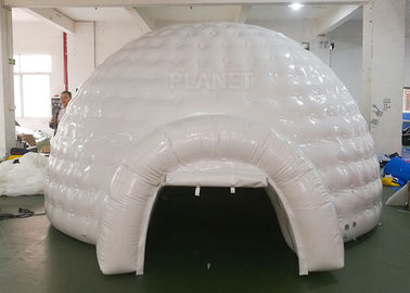 Lều Igloo bơm hơi trắng Đường kính ngoài 4,8 mét CE Chứng nhận